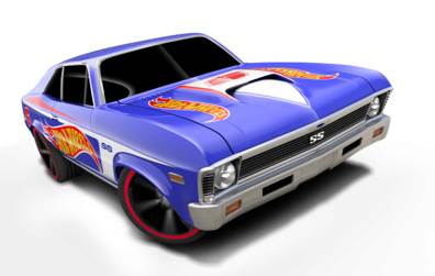’68 Nova Team Hot Wheels - 2005 Hot Wheels Racing Series toy car collectible - Main Image 2