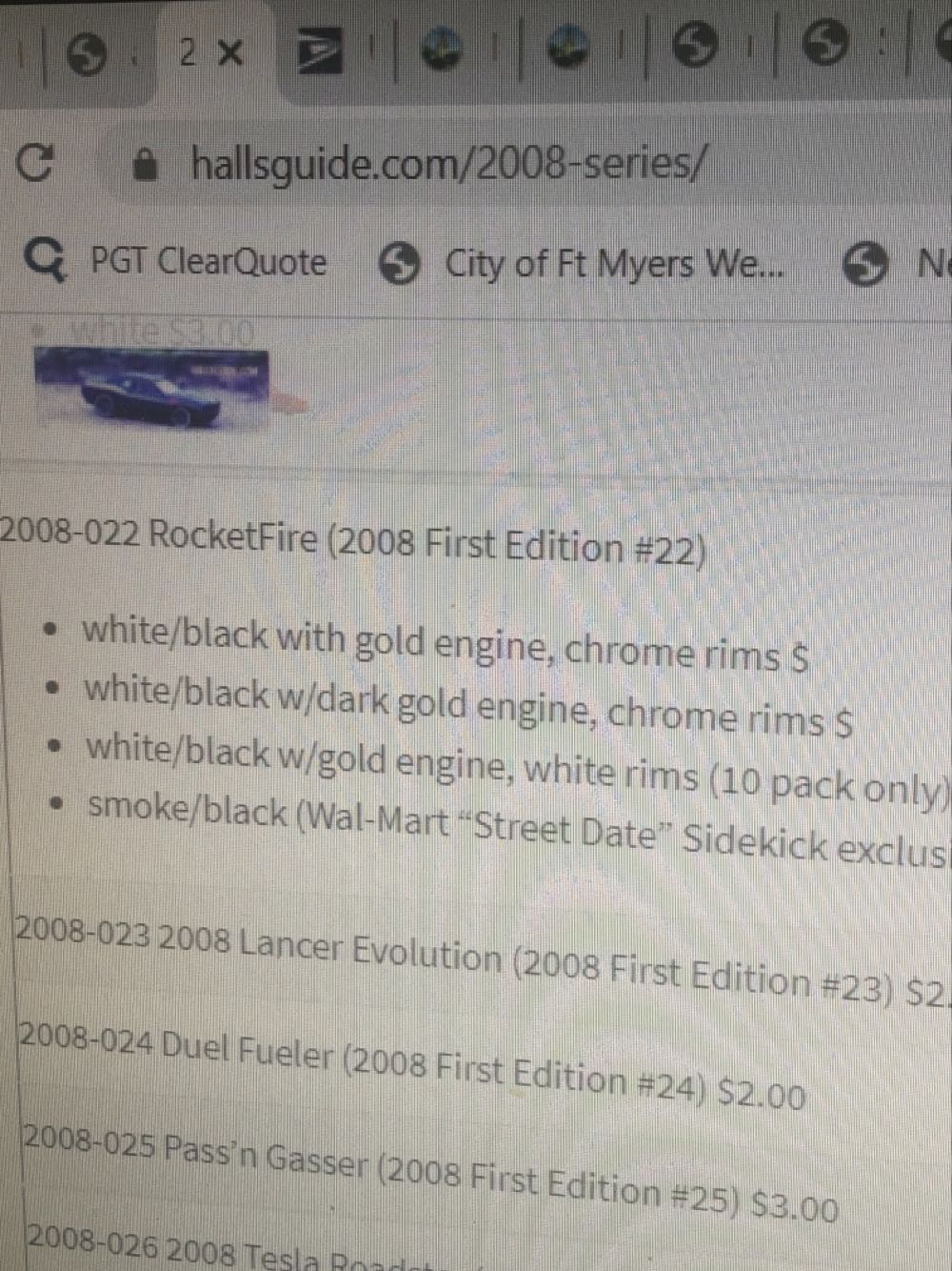 Rocketfire - 2008 New Models toy car collectible - Main Image 3