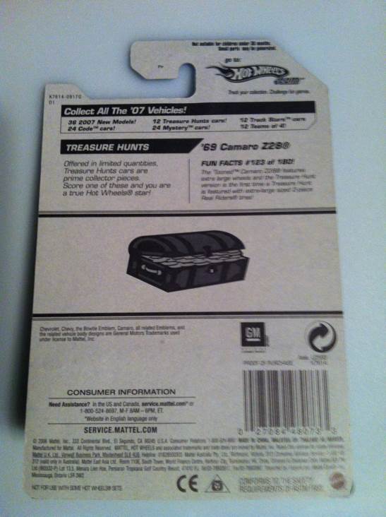 Camaro Z28 - 2007 Camaro toy car collectible - Main Image 2