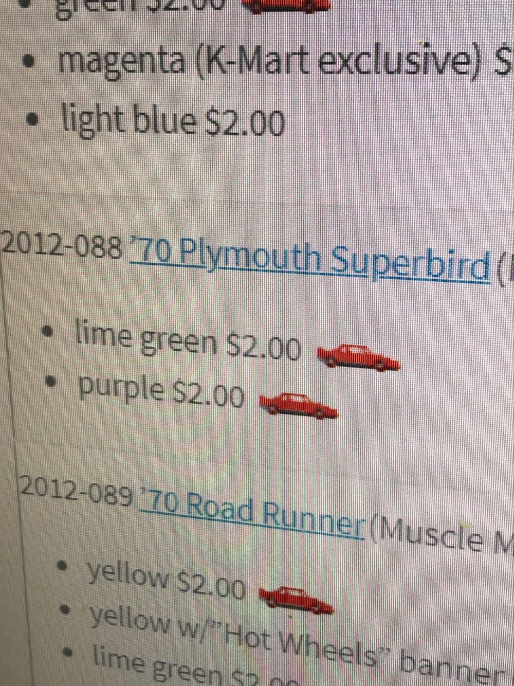 Hot Wheels Plymouth Superbird ‘70 - Muscle Mania - Mopar ’12 toy car collectible - Main Image 3