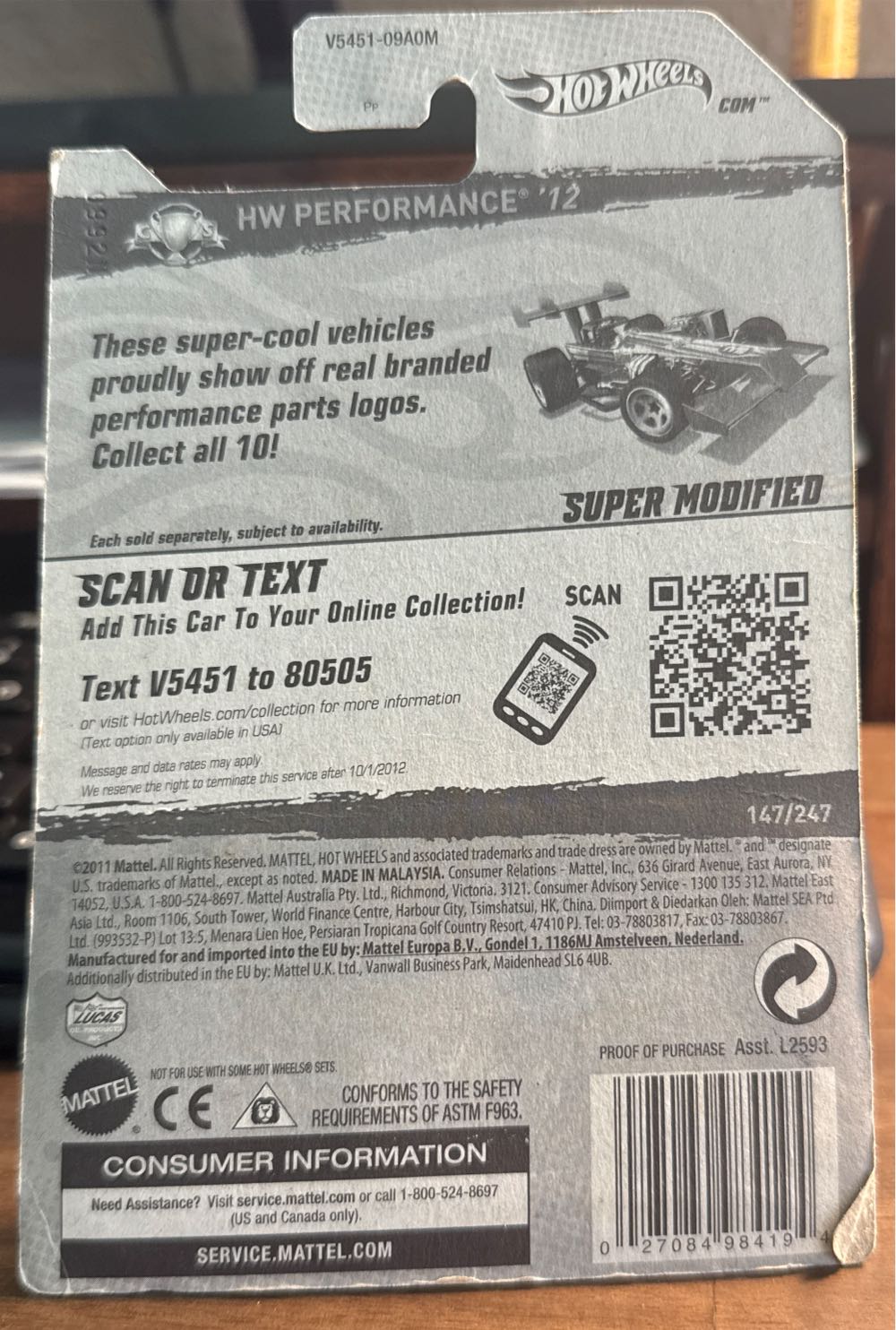 Super Modified (Loose) - HW Performance toy car collectible - Main Image 4