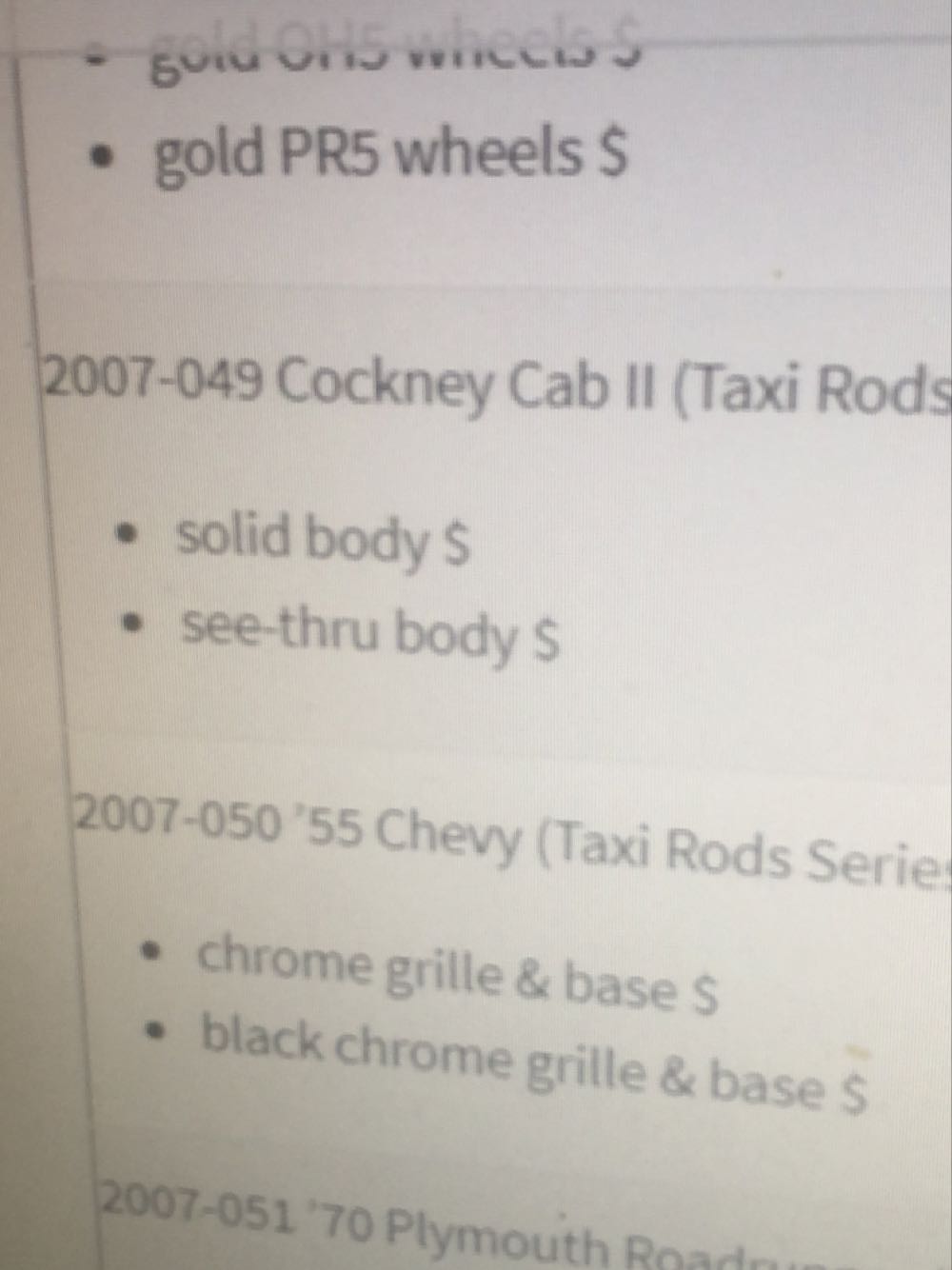 Cockney Cab II - 2007 Taxi Rods toy car collectible - Main Image 3