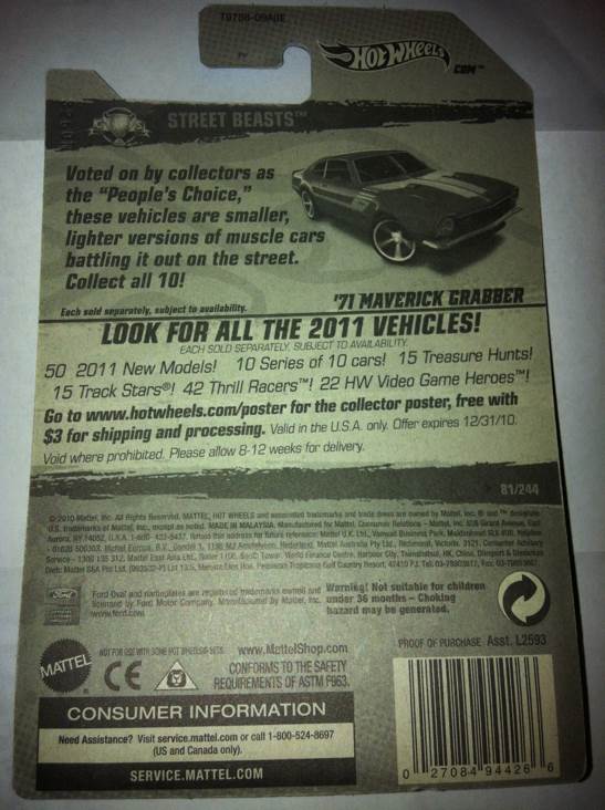 71 MAVERICK GRABBER - Street Beasts toy car collectible - Main Image 2