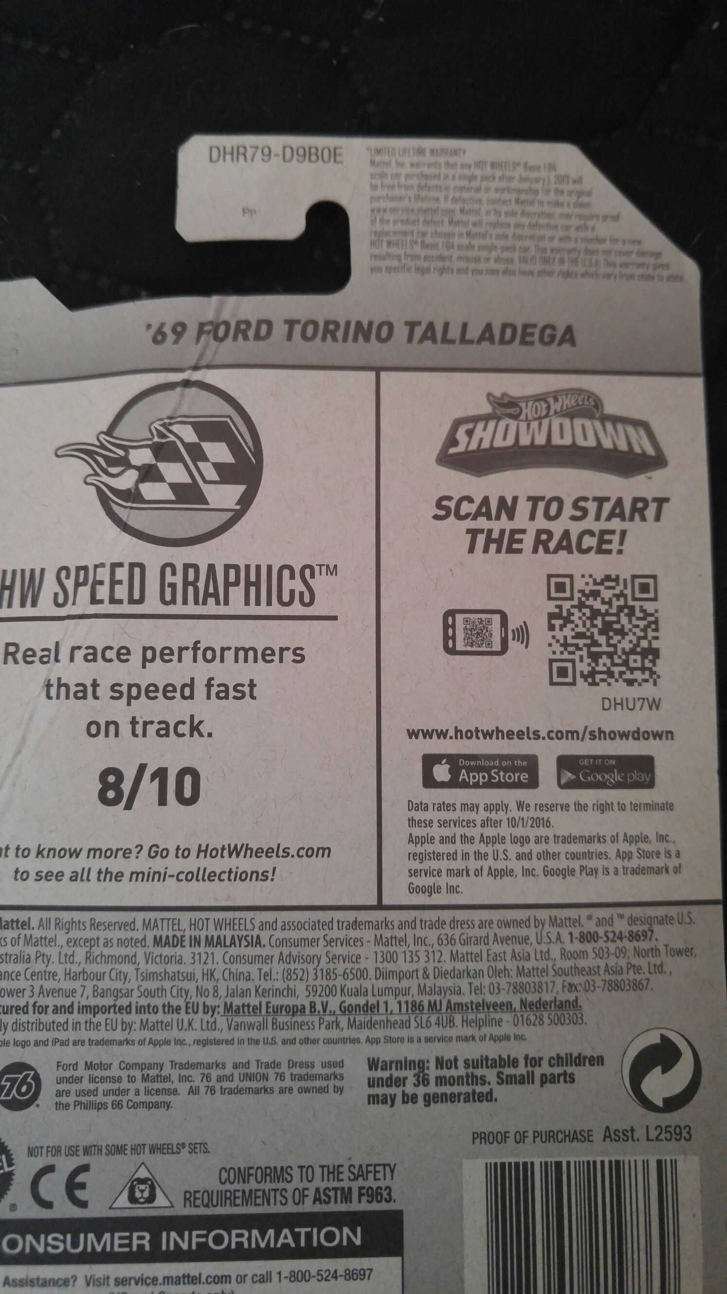 Ford Torino Talladega 1969 - HW Speed Graphics toy car collectible - Main Image 2