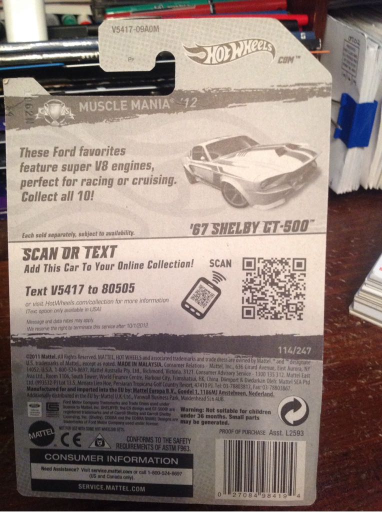 ’67 Shelby GT-500 - Muscle Mania - Ford ’12 toy car collectible - Main Image 2