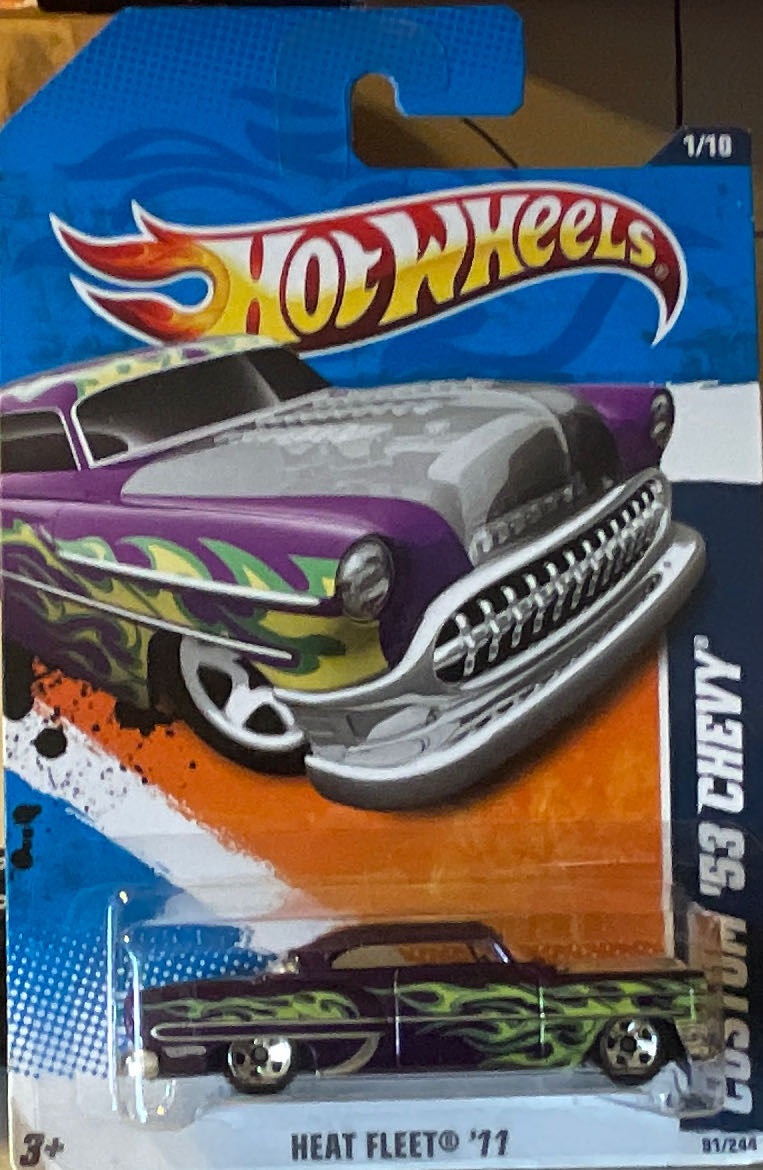 *Chevy ’53, Custom, MF Purple & Green - HW: Heat Fleet toy car collectible - Main Image 2