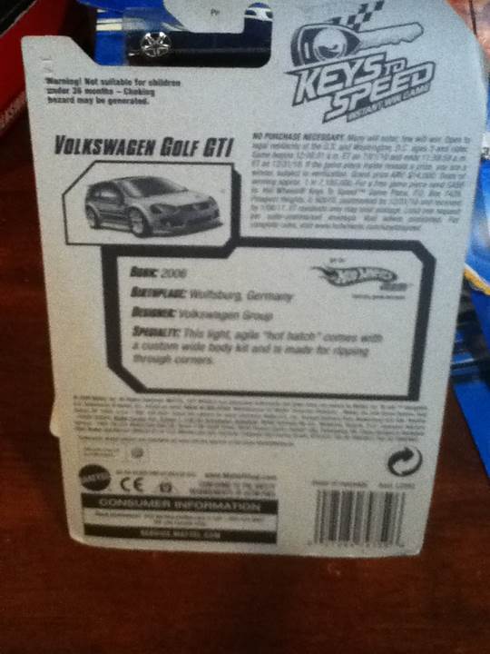 Volkswagon Golf GTI - 2010 Nightburnerz toy car collectible - Main Image 2