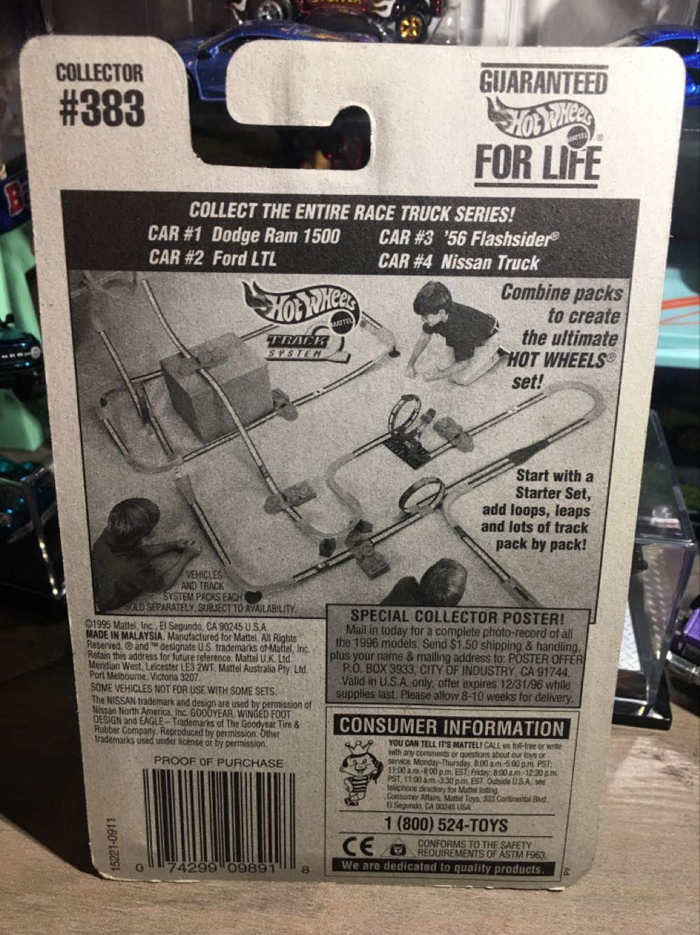 1990 #383 Nissan Truck Gray Plastic Grill alw-ct - Race Truck Series toy car collectible - Main Image 3