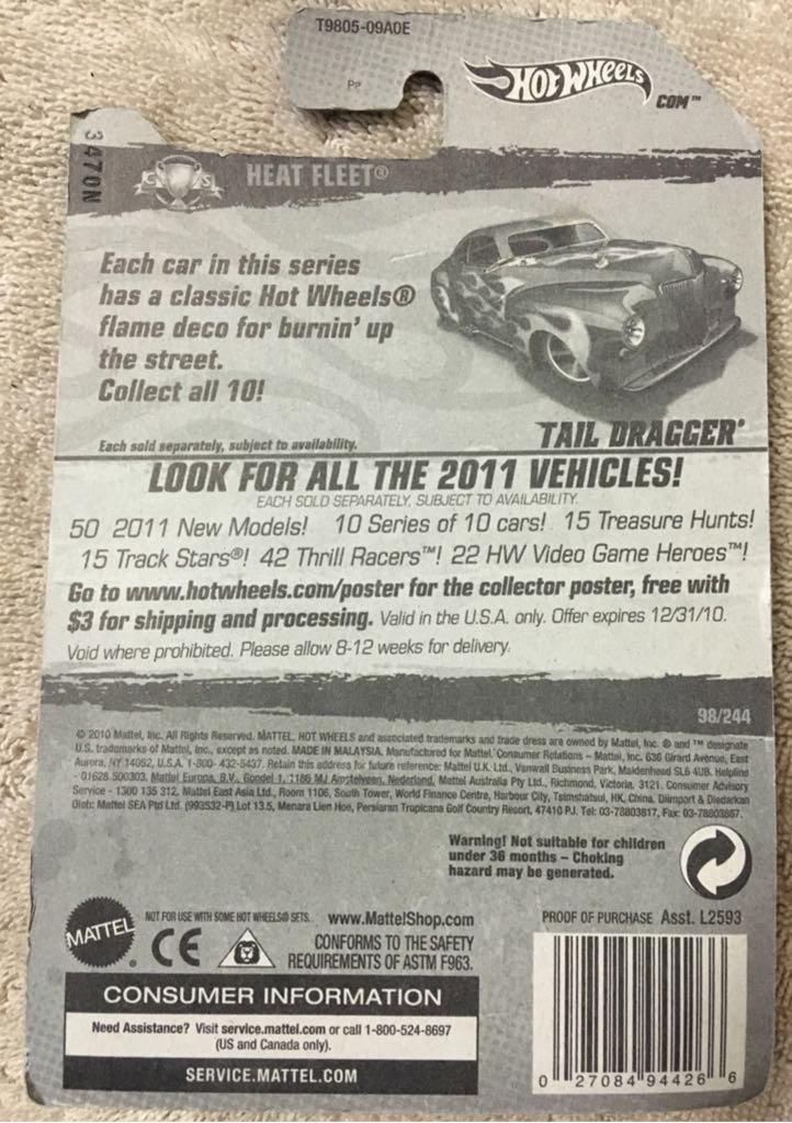 Tail Dragger - Heat Fleet toy car collectible - Main Image 2