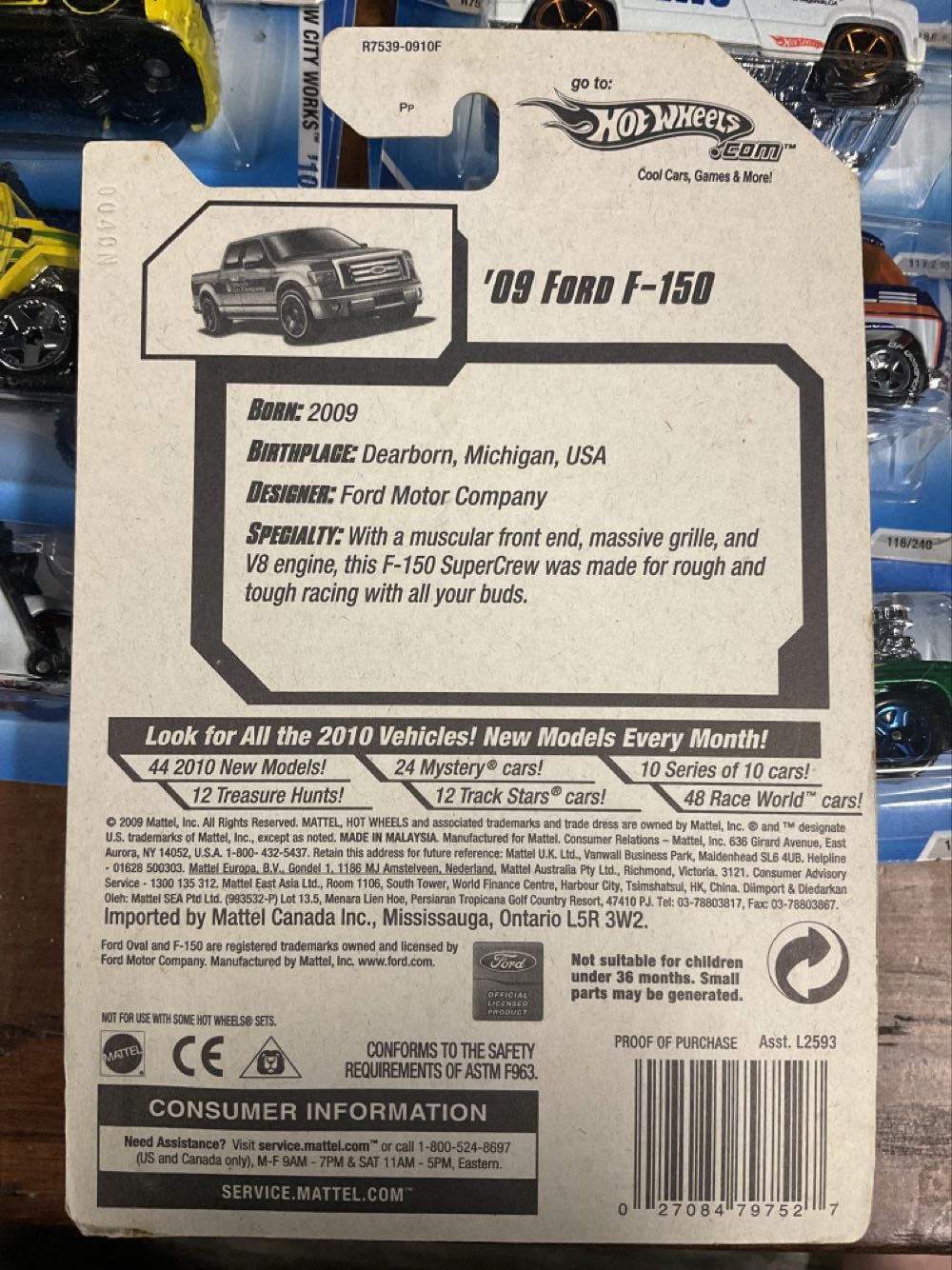 ’09 Ford F-150 - 2010 Hw City Works toy car collectible - Main Image 3