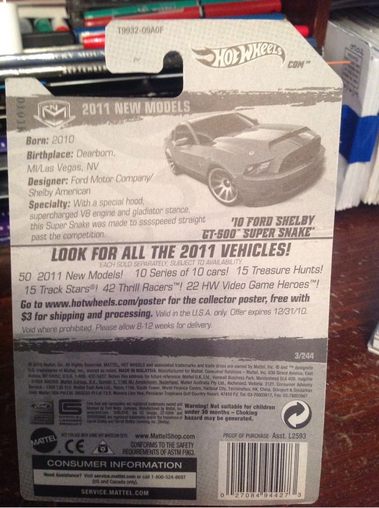 ’10 Ford Shelby Gt500 Super Snake - 2011 New Models toy car collectible - Main Image 2