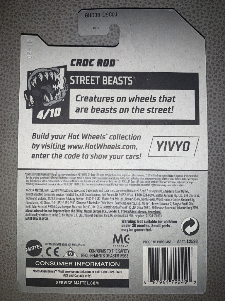 Croc Rod - 2020 Street Beasts toy car collectible - Main Image 2