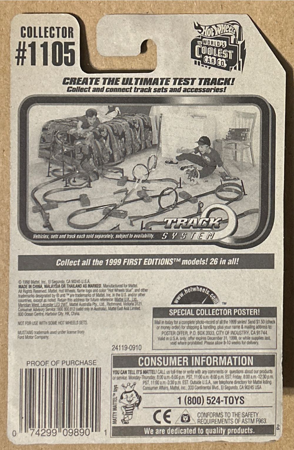 Mustang Mach 1 - 1999 Mainline toy car collectible - Main Image 2