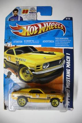 ’70 Ford Mustang MACH 1 - HW Main Street ’11 toy car collectible - Main Image 1