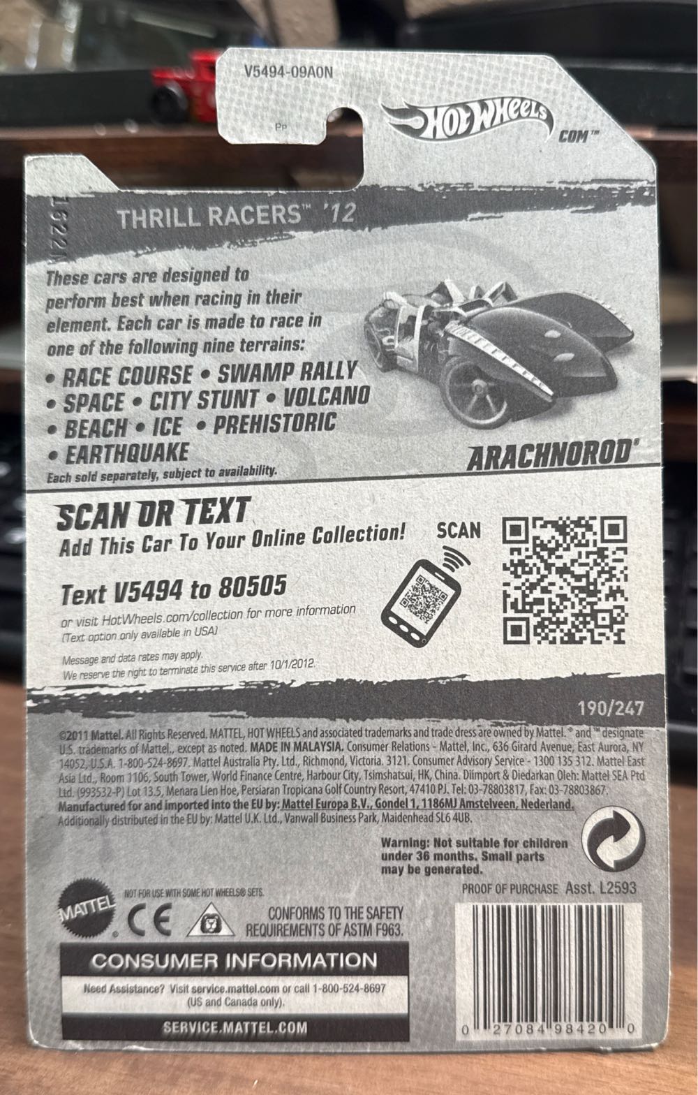 Arachnorod - Thrill Racers - Swamp Rally ’12 toy car collectible - Main Image 3