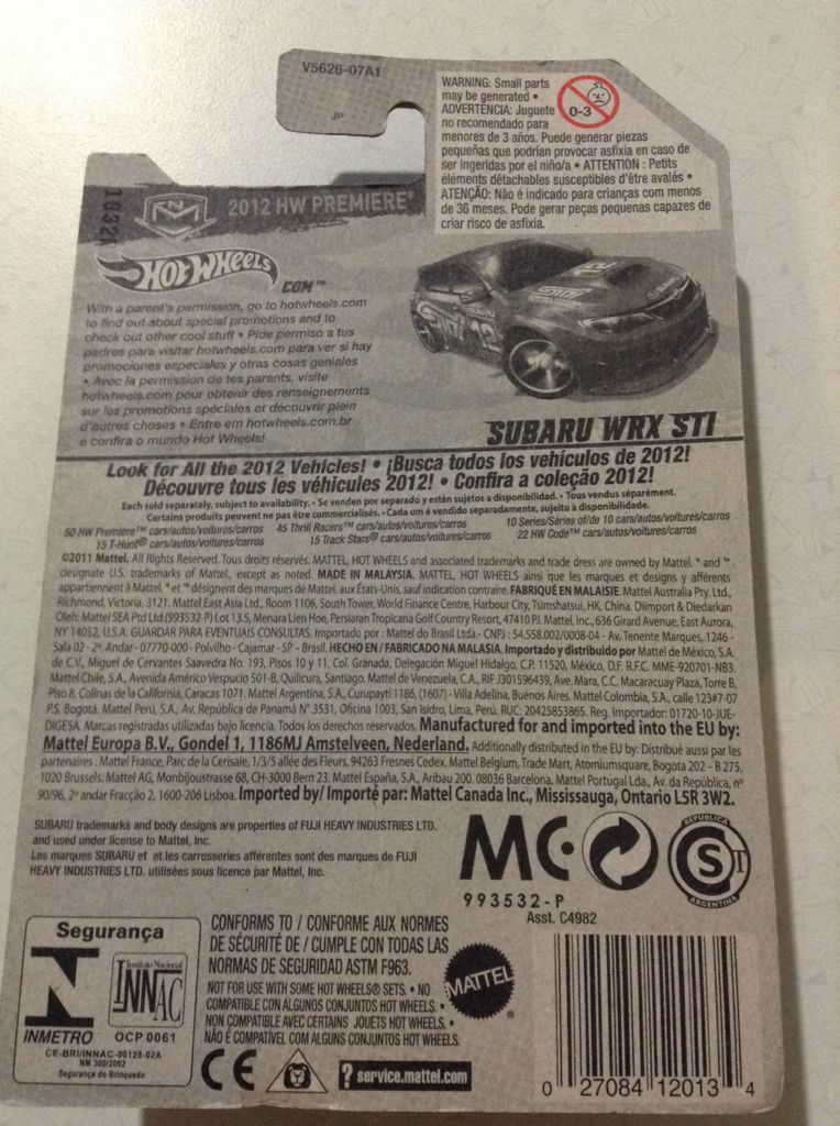 Subaru Wax Sti - 2012 New Models toy car collectible - Main Image 2