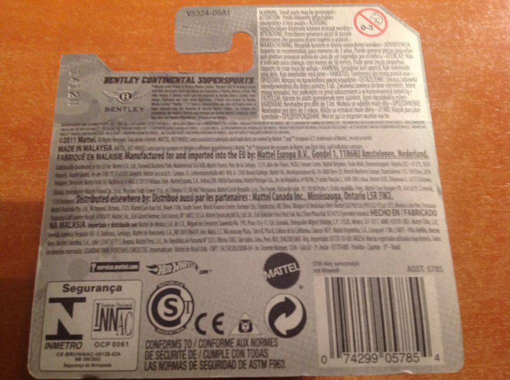 Bentley Continental Supersports - 2012 HW Premiere toy car collectible - Main Image 2