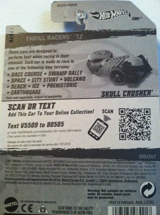 Skull Crusher - Thrill Racers - Volcano toy car collectible - Main Image 2