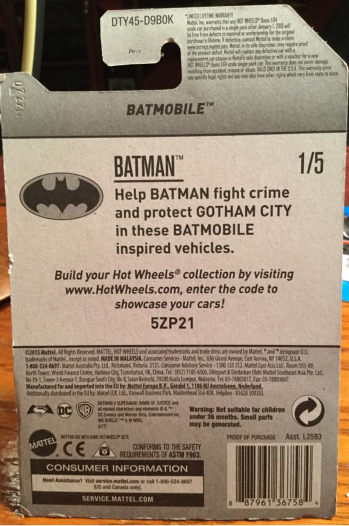 ‘66 Batmobile - Faster Than Ever ’09 toy car collectible - Main Image 2