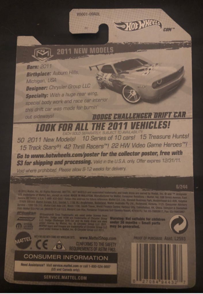 Dodge Challenger Drift Car - 2011 New Models toy car collectible - Main Image 2