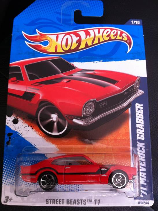 1971 Maverick Grabber Red - Street Beasts toy car collectible - Main Image 1