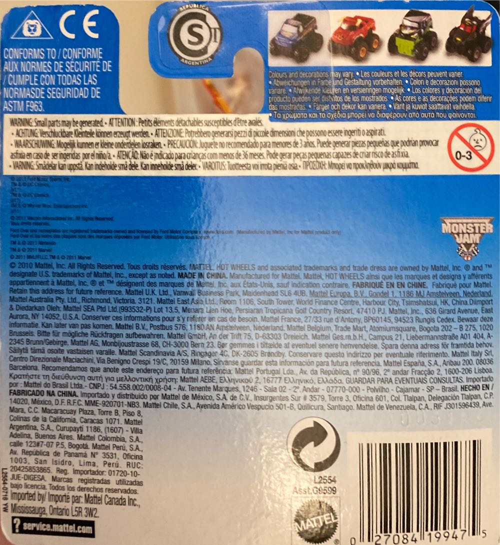 HW Batman Monster Jam Speed Demons Mini - Hot Wheels Monster Jam toy car collectible - Main Image 2