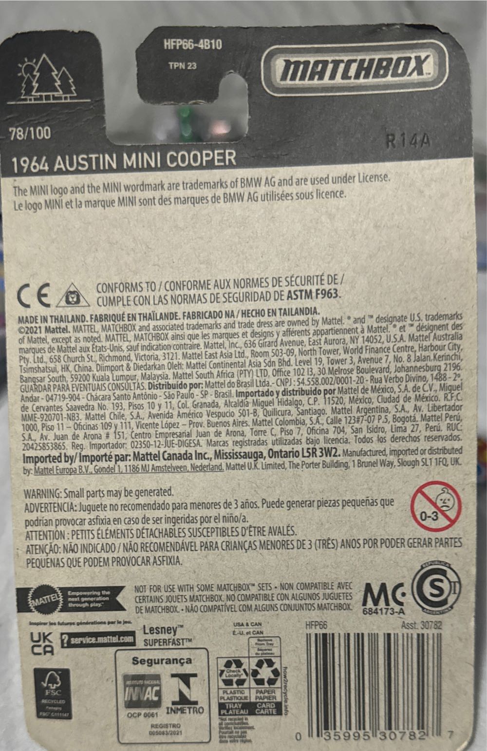 Matchbox 64 Austin Mini Cooper  toy car collectible - Main Image 2
