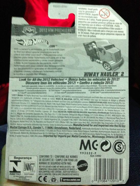 Hiway Hauler 2 - 2012 New Models toy car collectible - Main Image 2