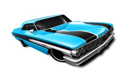 Custom ‘64 Galaxie 500 (Loose) - 2012 - HW MUSCLE MANIA - FORD toy car collectible - Main Image 2