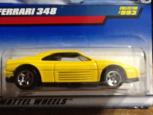 Ferrari 348 - Yellow - 1999 Hot Wheels toy car collectible - Main Image 2