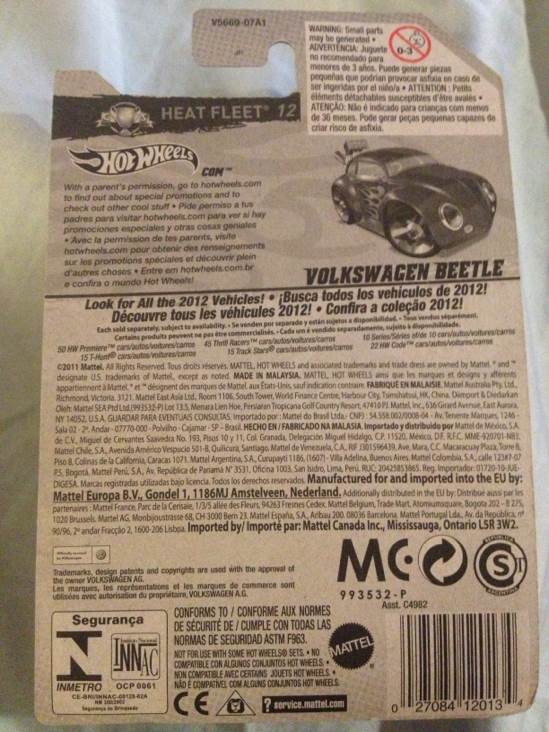 Volkswagen Beetle - Heat Fleet ’12 toy car collectible - Main Image 2