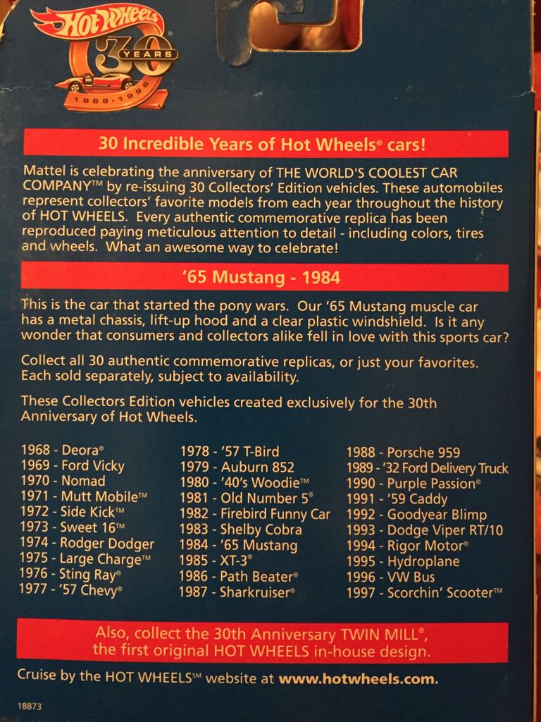 1984 Authentic Commemotative Replica - 25 Anniversary Collectors Edition toy car collectible - Main Image 2