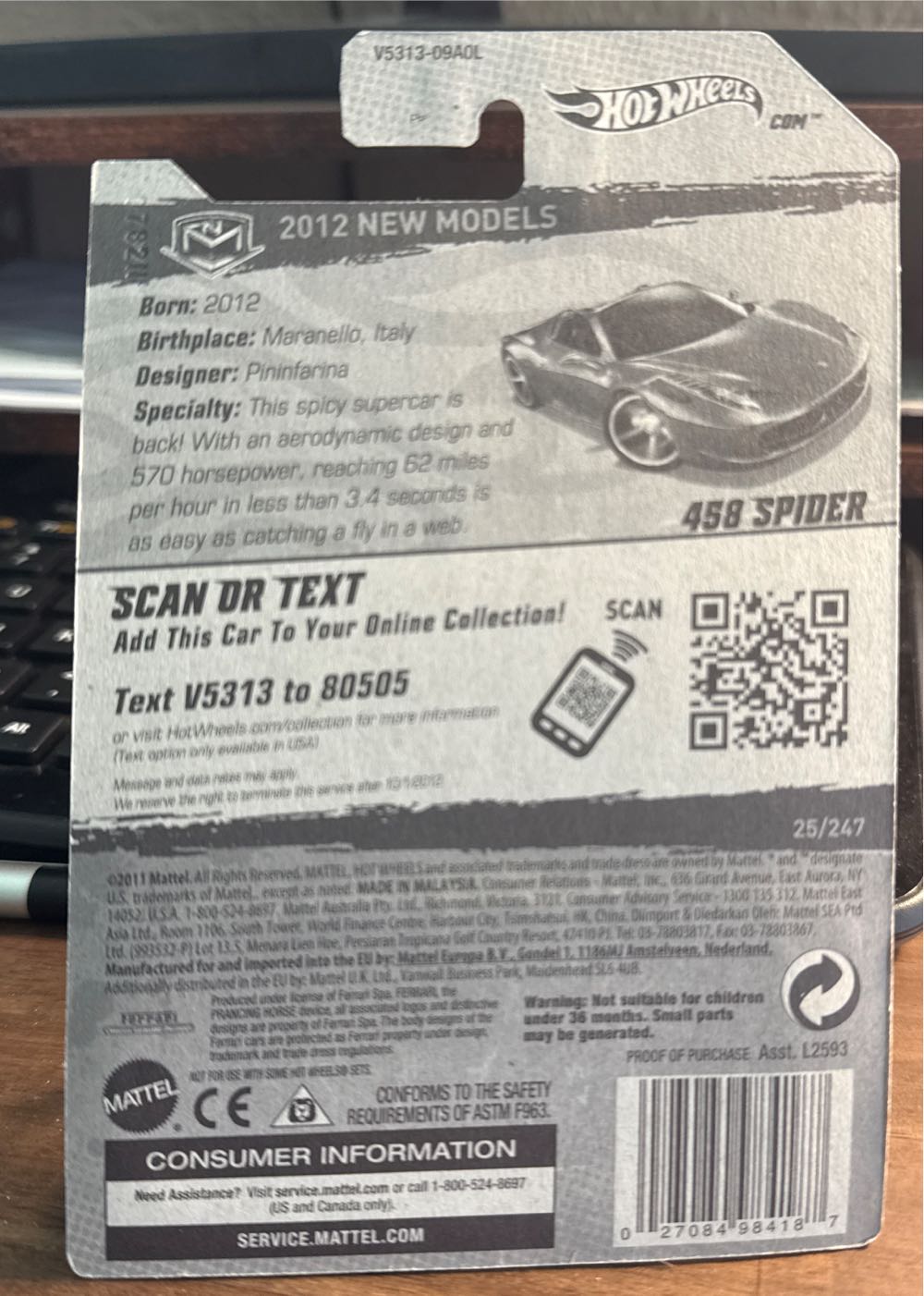 456 SPIDER - 2012 New Models toy car collectible - Main Image 2