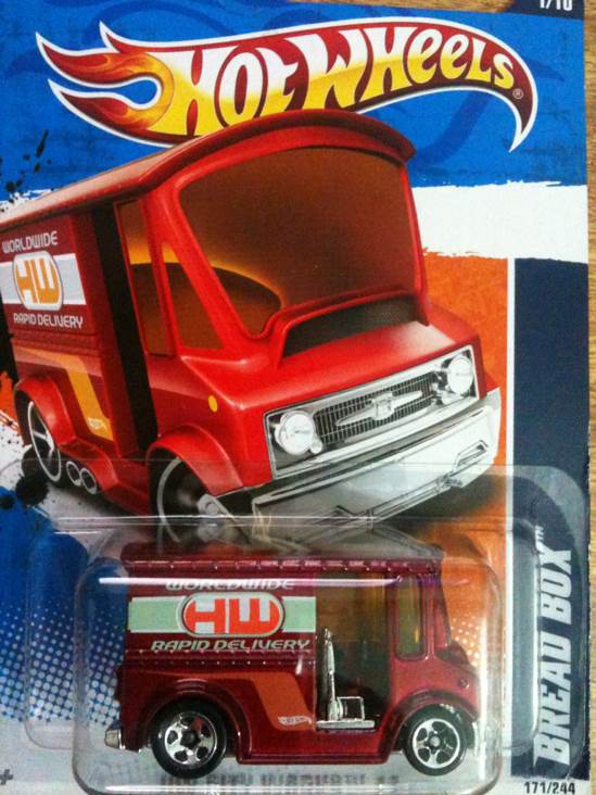 Bread Box (Metallic Red LC) - HW City Works toy car collectible - Main Image 2