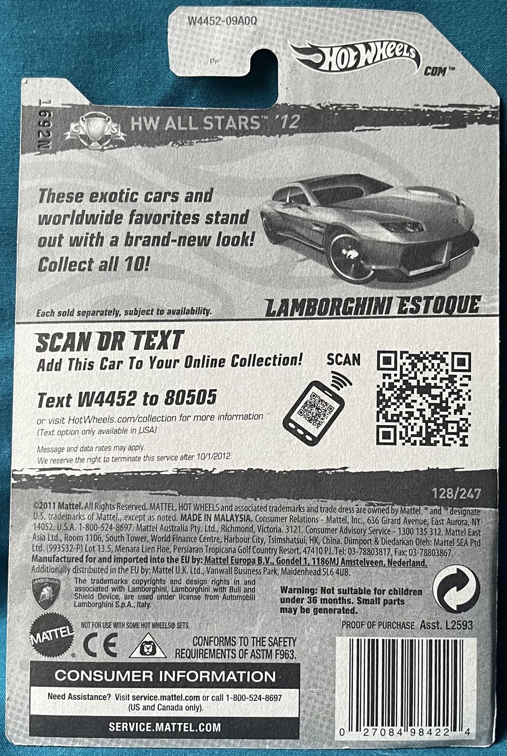 Lamborghini Estoque - 2012 - HW All Stars toy car collectible - Main Image 2