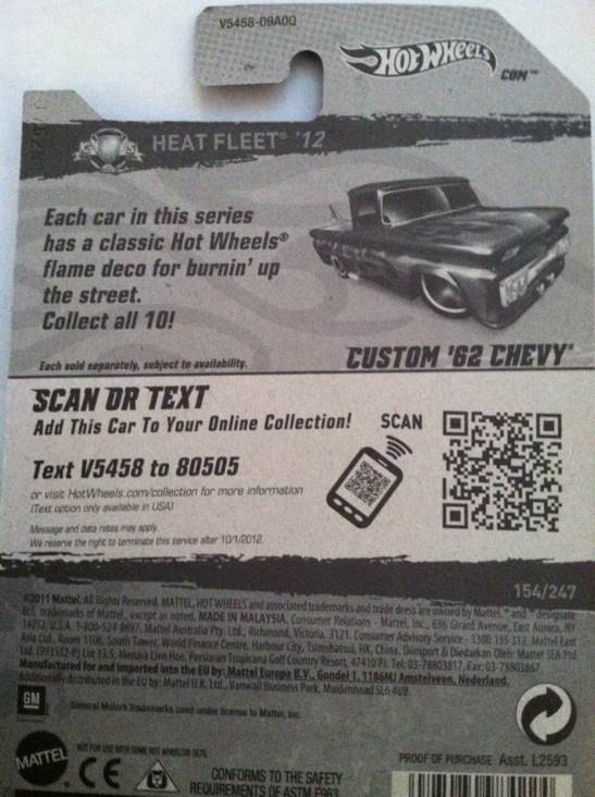 1962 Custom Chevy - Heat Fleet toy car collectible - Main Image 2