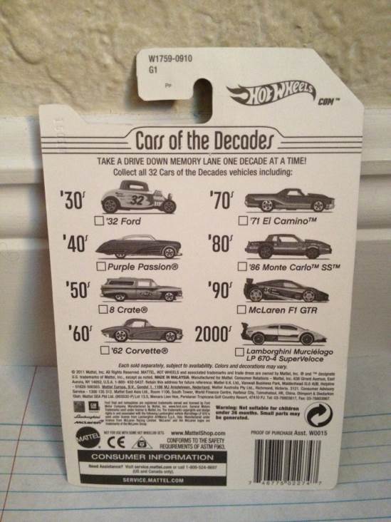 ’86 Monte Carlo SS - Cars Of The Decades 80’s toy car collectible - Main Image 2