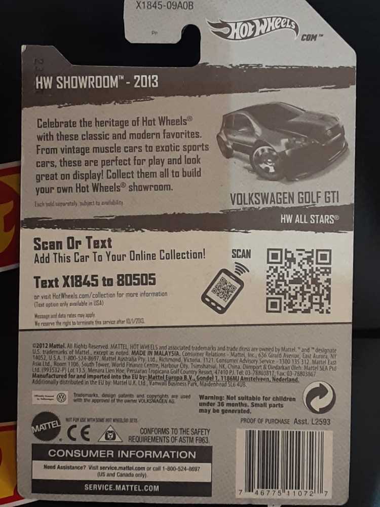 Volkswagen Golf GTI (Lm) - HW All Stars toy car collectible - Main Image 3