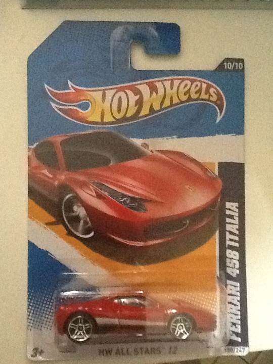 Ferrari 458 Italia - HW All Stars ’12 toy car collectible - Main Image 1
