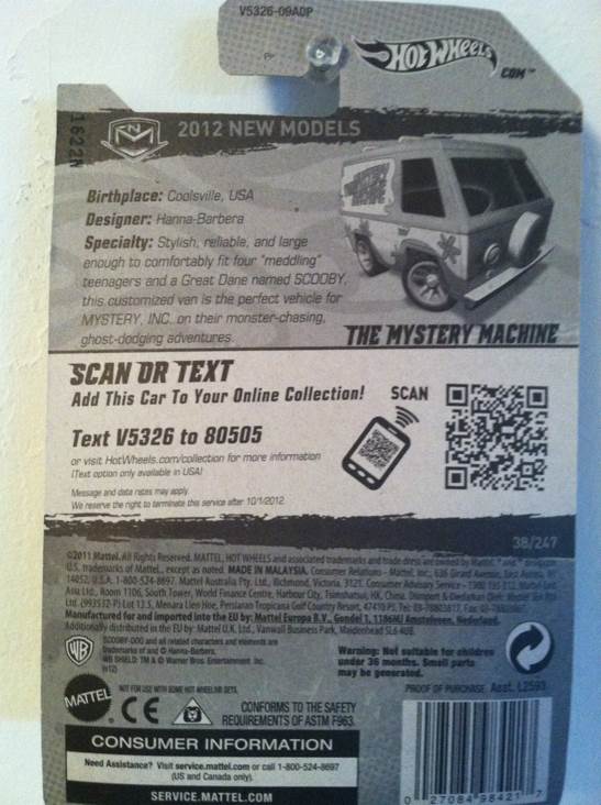 Mystery Machine, The - 2012 New Models toy car collectible - Main Image 2