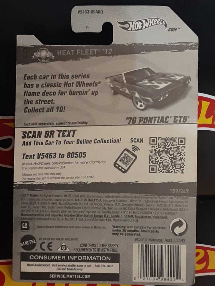 ’70 Pontiac GTO - HW Showroom - 2012 toy car collectible - Main Image 3