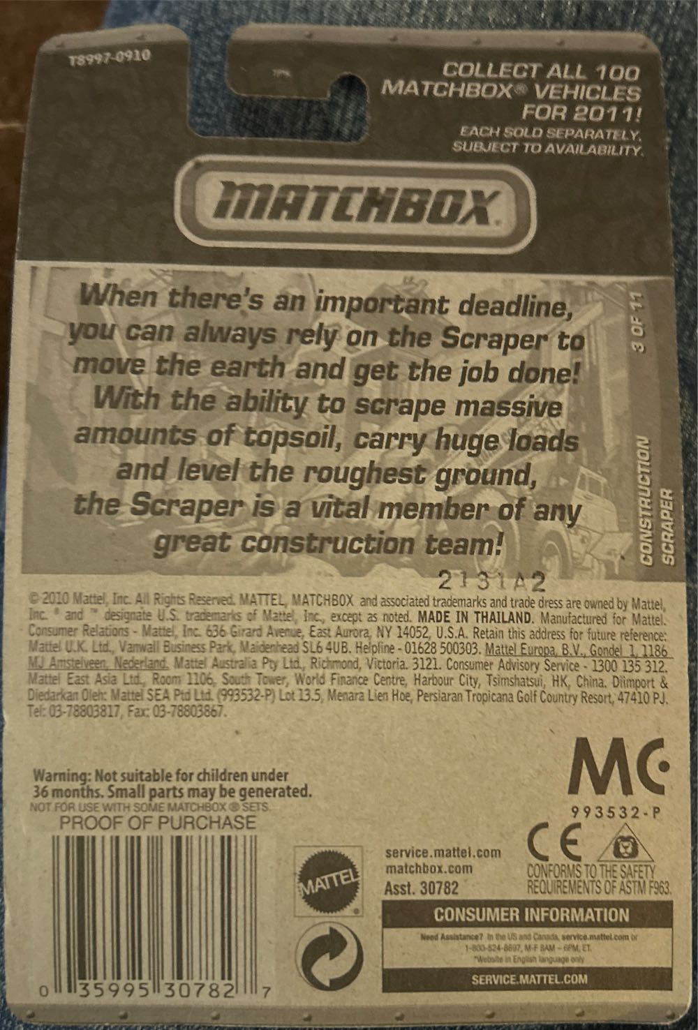 Scraper - MBX Construction toy car collectible - Main Image 2