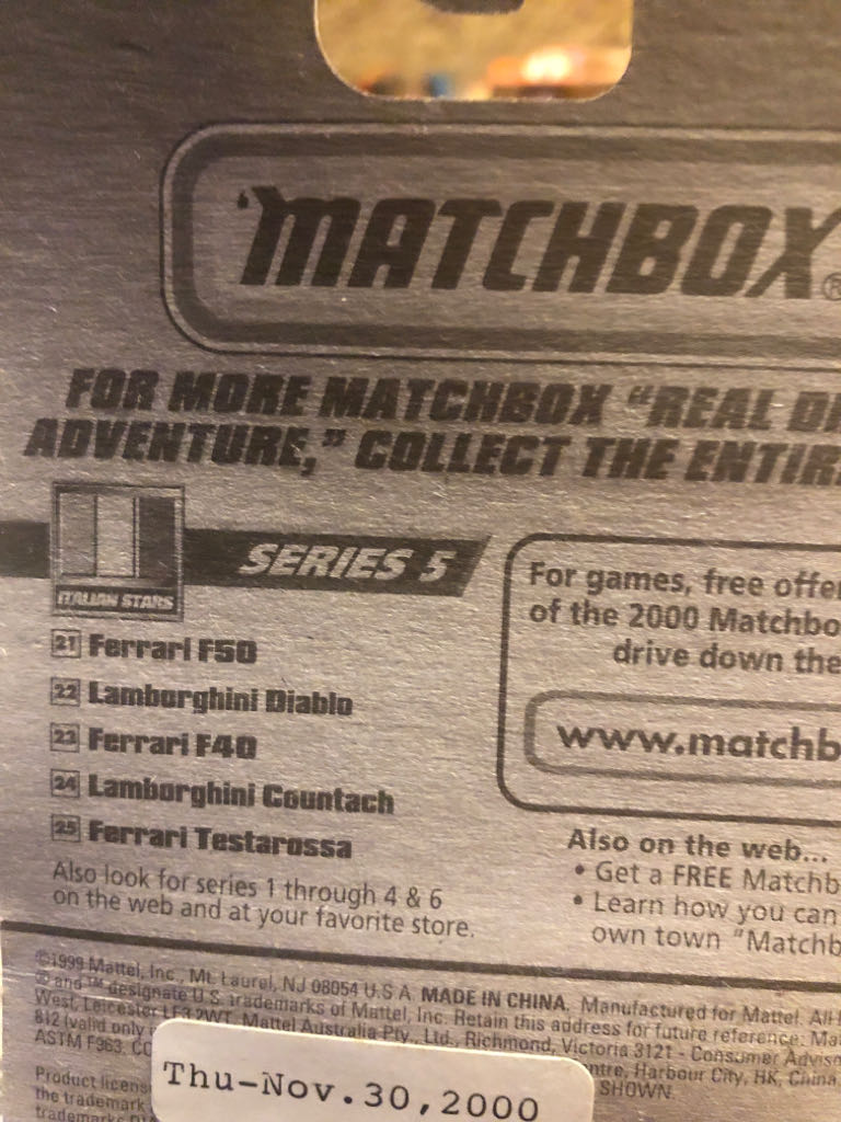 Matchbox Lamborghini Countach - Series 5 toy car collectible - Main Image 2