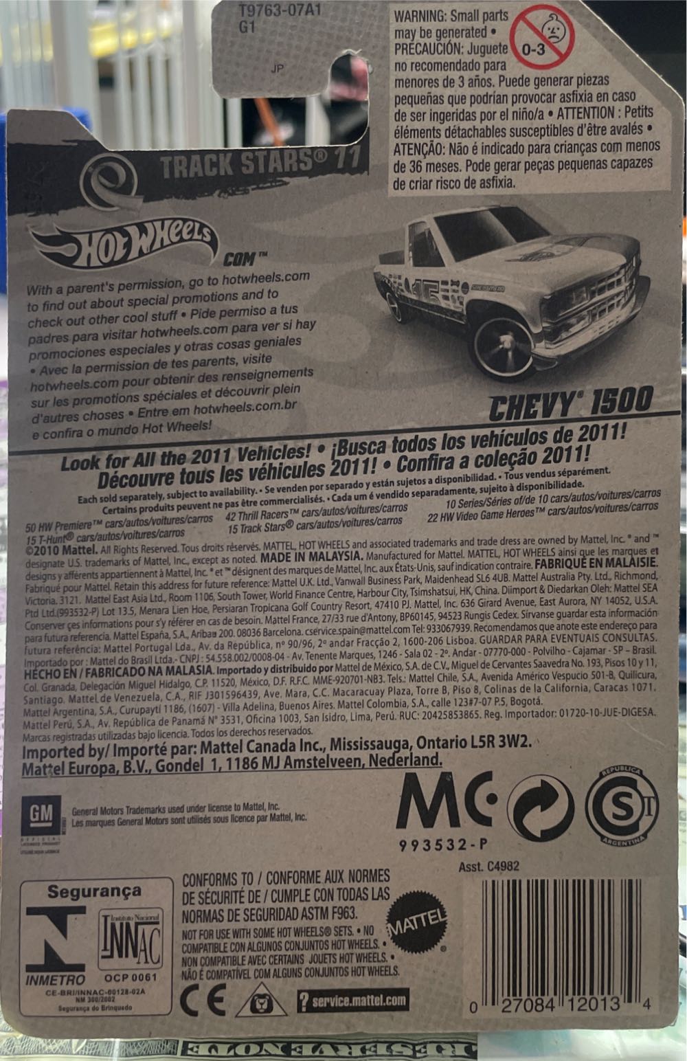 Chevy 1500 - HW Track Stars toy car collectible - Main Image 4