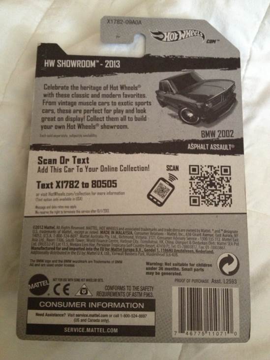 Bmw 2002 - HW Showroom Asphalt Assault toy car collectible - Main Image 2