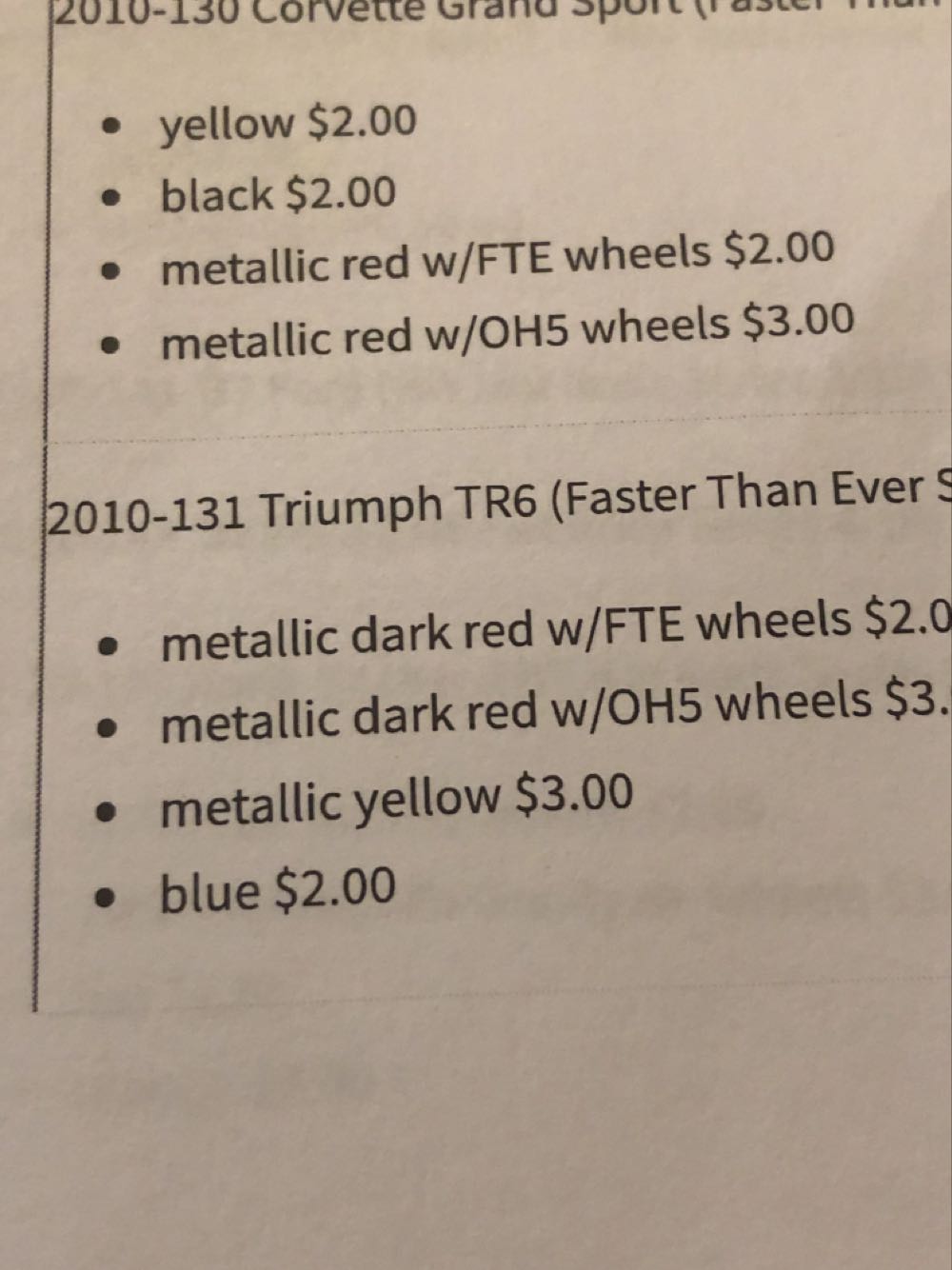 Triumph TR6 - Faster Than Ever 2010 toy car collectible - Main Image 3