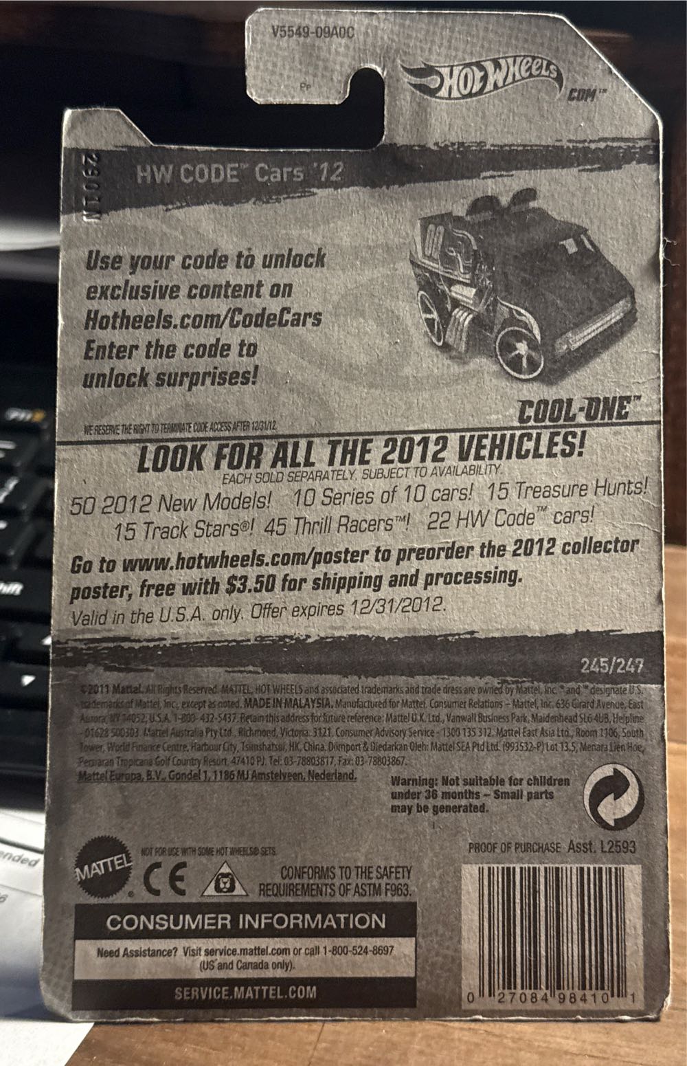 Cool-One - HW CODE CARS 12 toy car collectible - Main Image 3