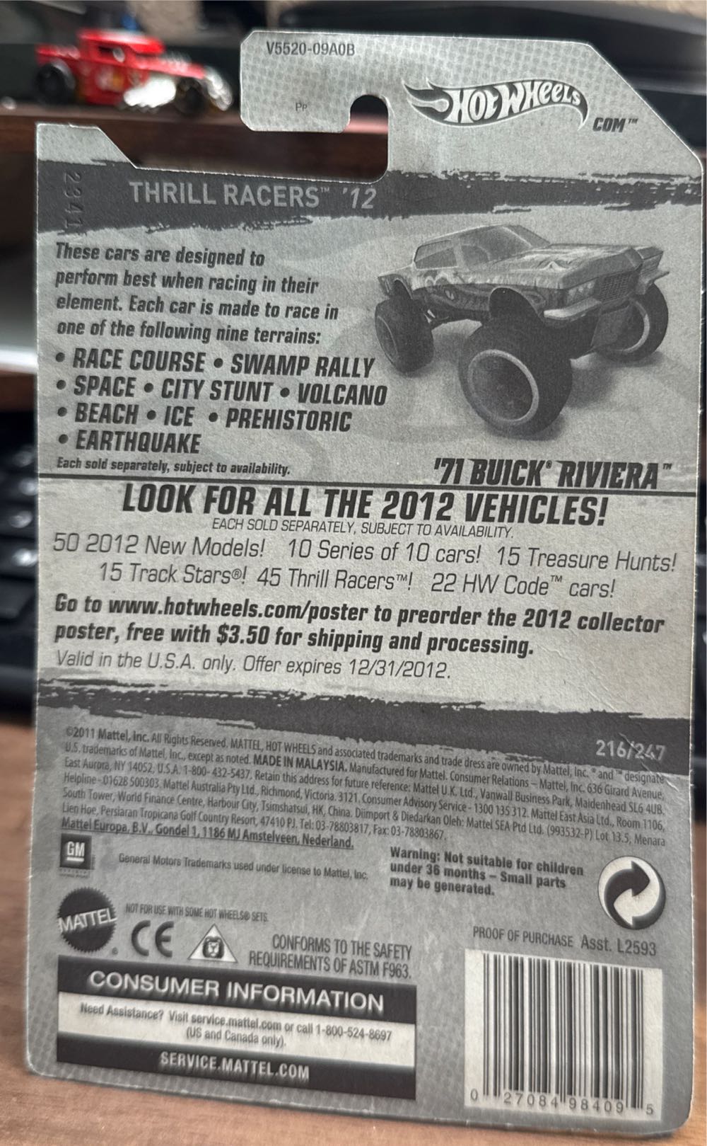 ’71 Buick Riviera - Thrill Racers - Prehistoric ’12 toy car collectible - Main Image 3