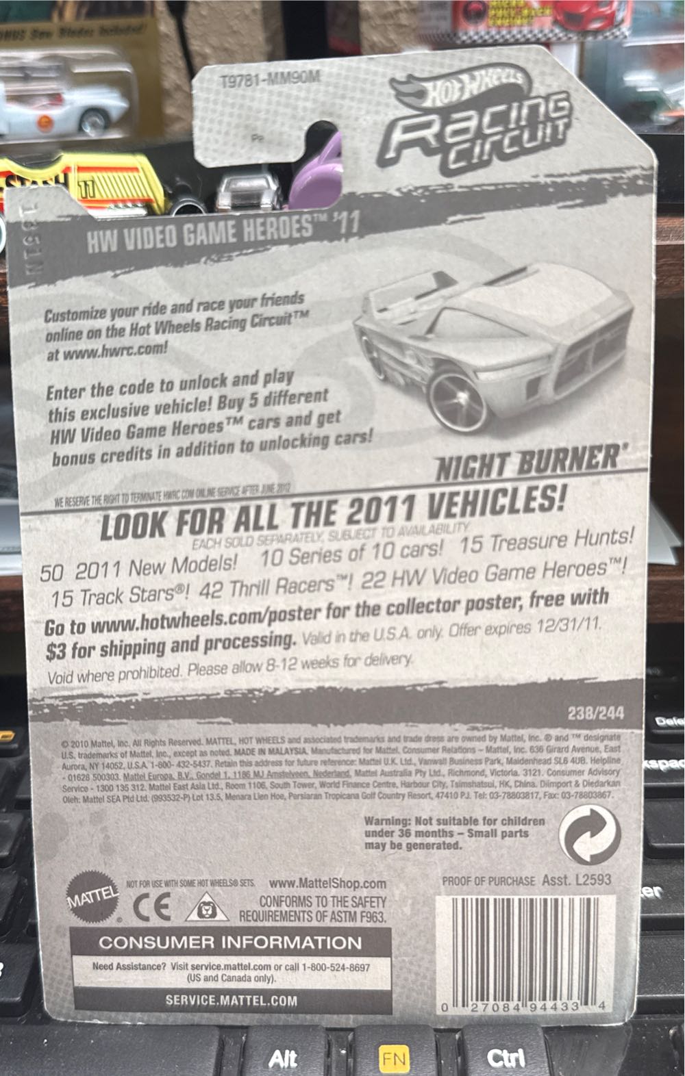 Night Burner - HW Video Game Heroes ’11 toy car collectible - Main Image 3