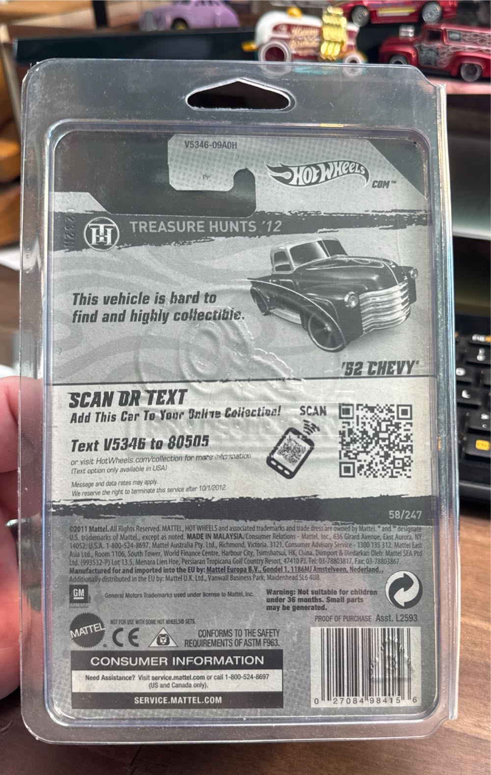 ’52 Chevy - ’12 Treasure Hunt toy car collectible - Main Image 3